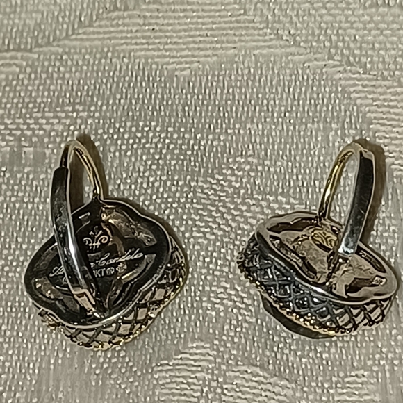 Andrea Candela  Clover Black Onyx Earrings, Sterling Silver & 18k - Picture 5 of 8